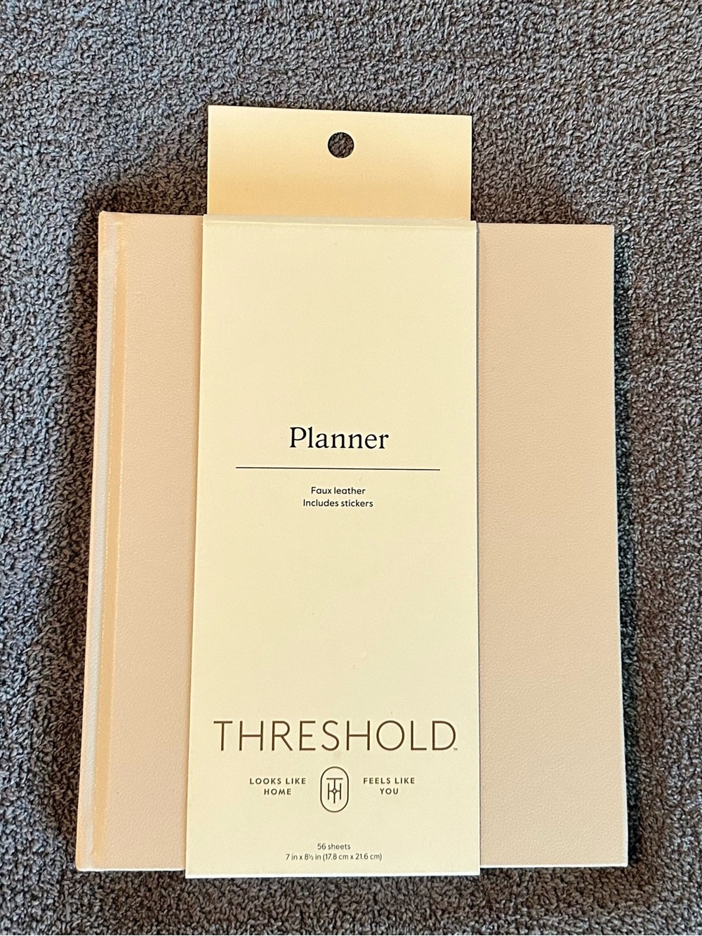 Target Threshold Faux Leather Planner in Pale Peach